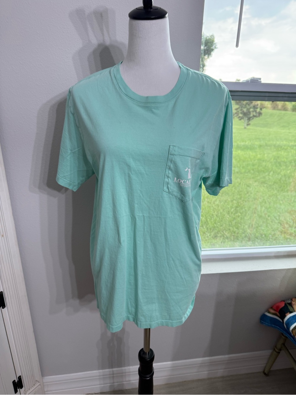 Local Boy- Men's Short-Sleeve Pocket Tee in Mint Green